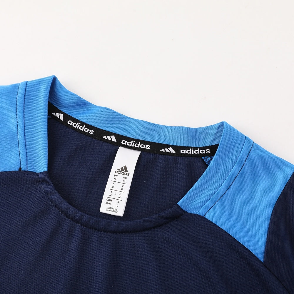 AD08 sapphire blue shorts suit S-2XL