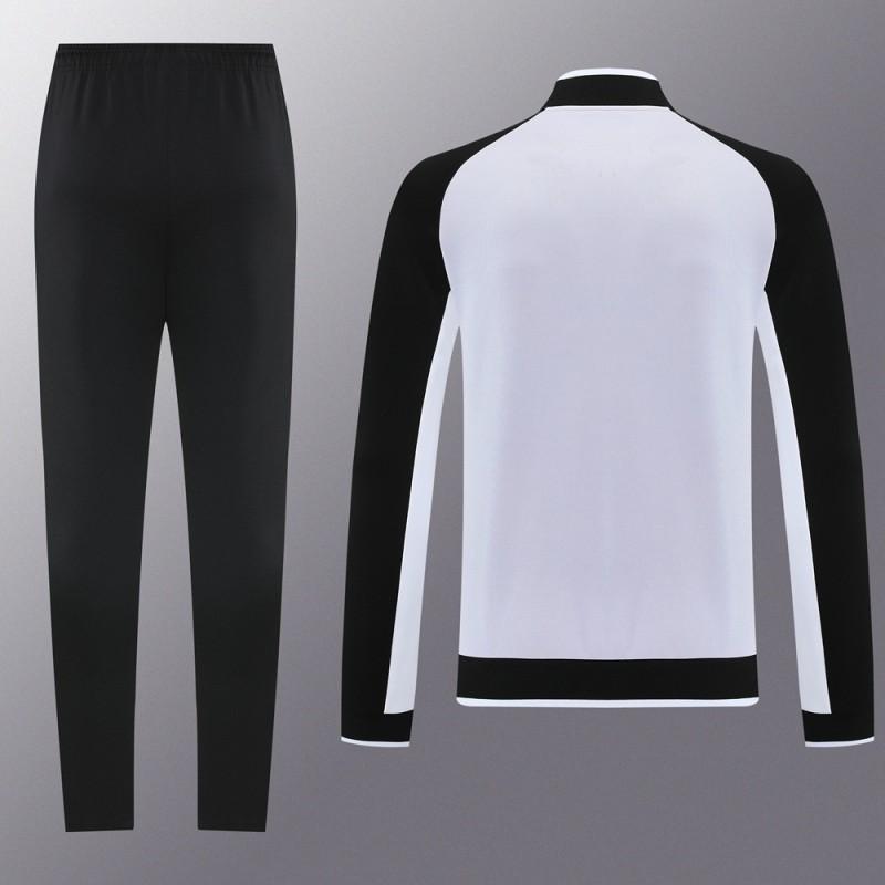 2025 Nike Grey/Black Full Hoodie Zipper Jacket +Long Pants