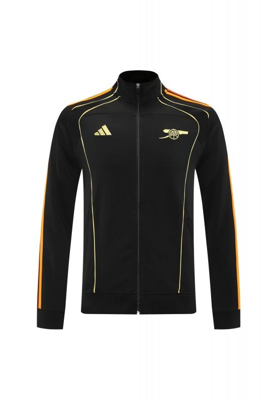 25/26 Arsenal Black Full Zipper Jacket + Long Pants