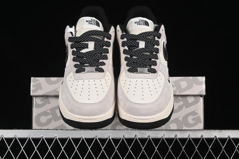Nike Air Force 1 '07 Low Supreme Stussy Collaboration - Black Grey Red Label Low-Top Casual Sneakers - XZ6188-115