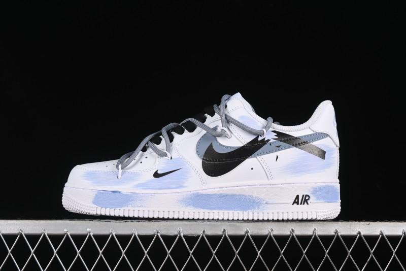 Nike Air Force 1 '07 Low Anime Theme Purple-Blue Spray Custom Casual Sneakers - ZH0316-029