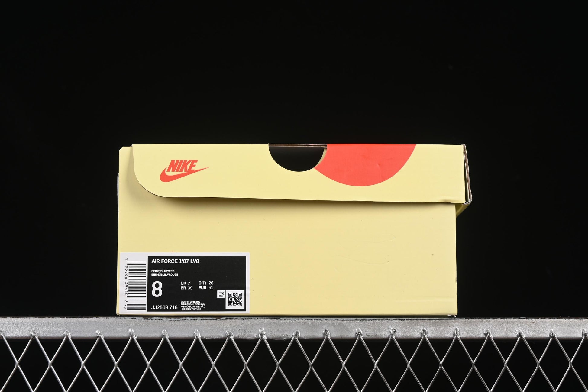 Nike Air Force 1 '07 Low Stussy Collaboration Light Blue Sole Red Heel Casual Sneakers - JJ2508-716