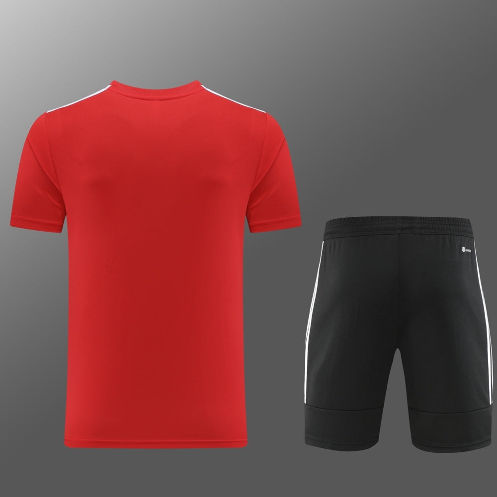 AD05 red shorts suit S-2XL