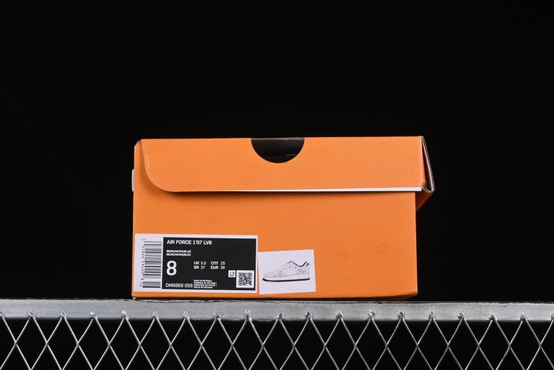 Nike Air Force 1'07 Low LV Collaboration University Blue Drawstring Casual Sneakers - DM6868-058
