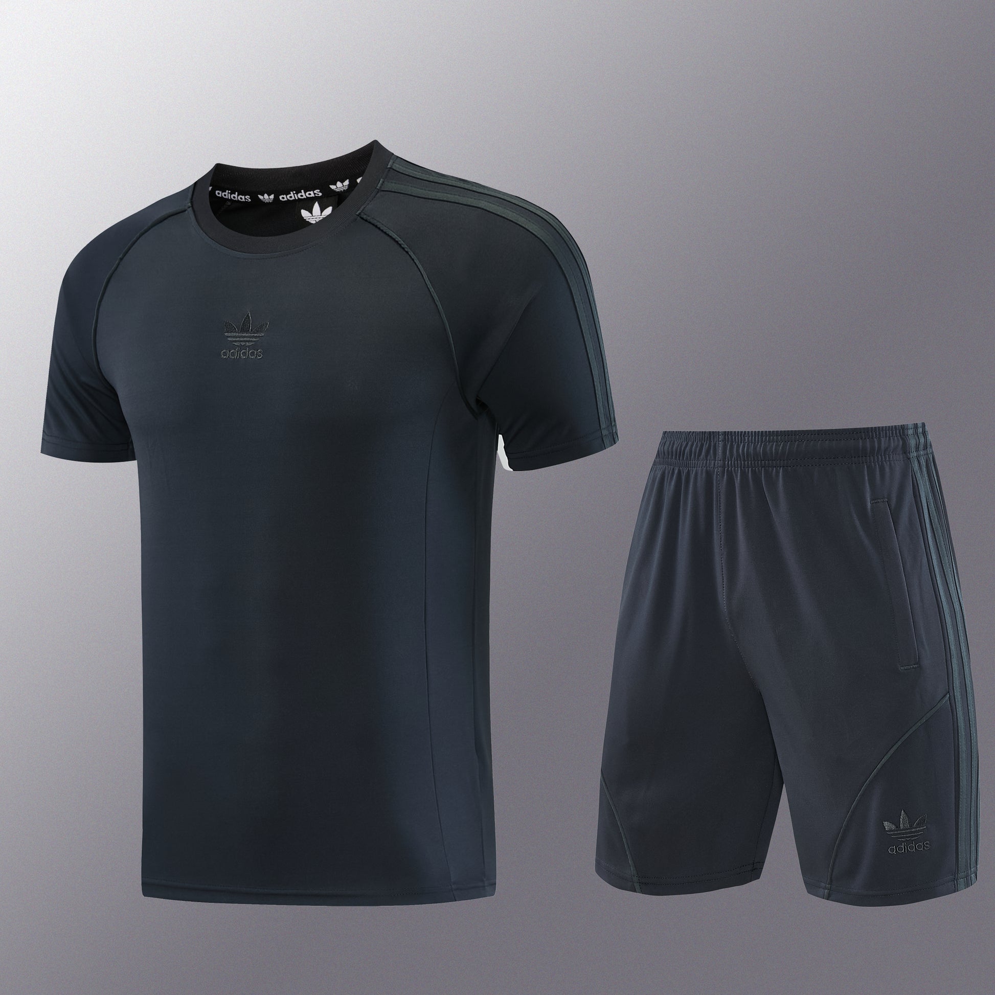 AD15 dark gray shorts suit S-2XL
