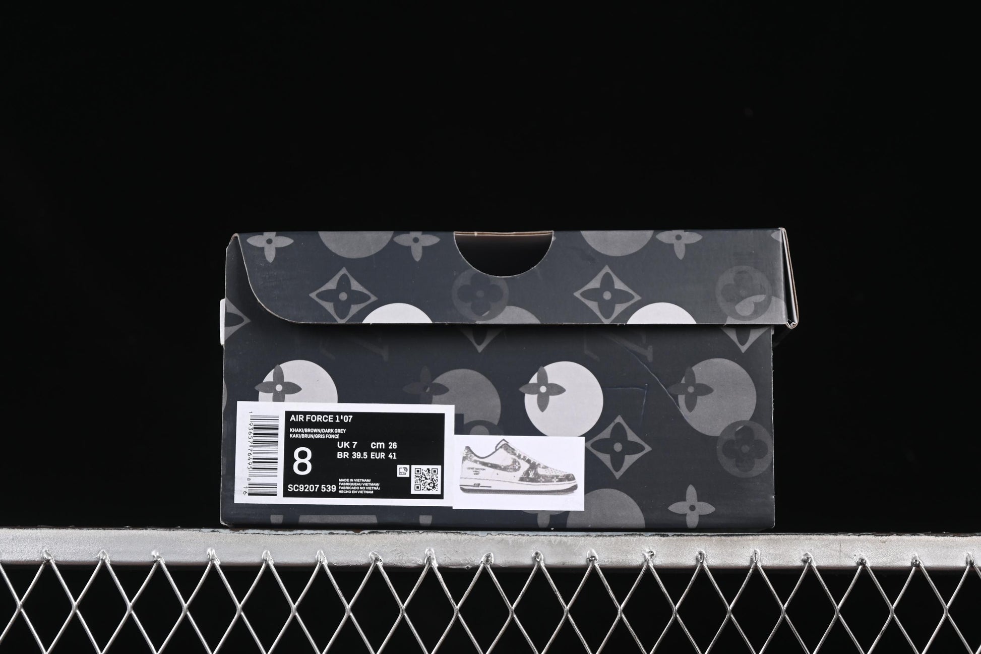 Nike Air Force 1 '07 Low LV Collaboration Grey Black Denim Casual Sneakers - SC9207-539
