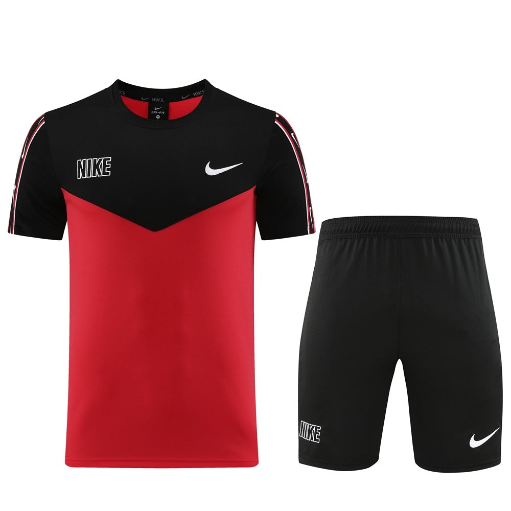 ND03 black and red shorts suit S-2XL