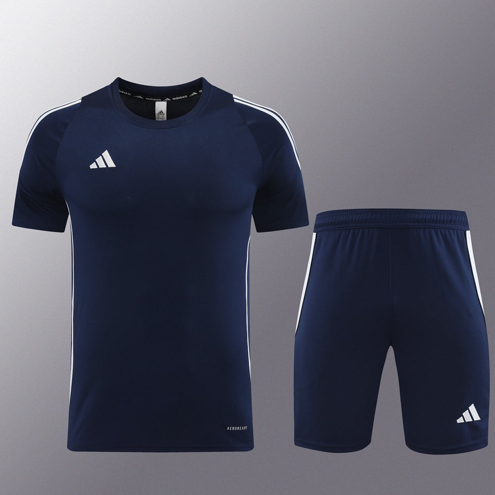AD06 sapphire blue shorts suit S-2XL