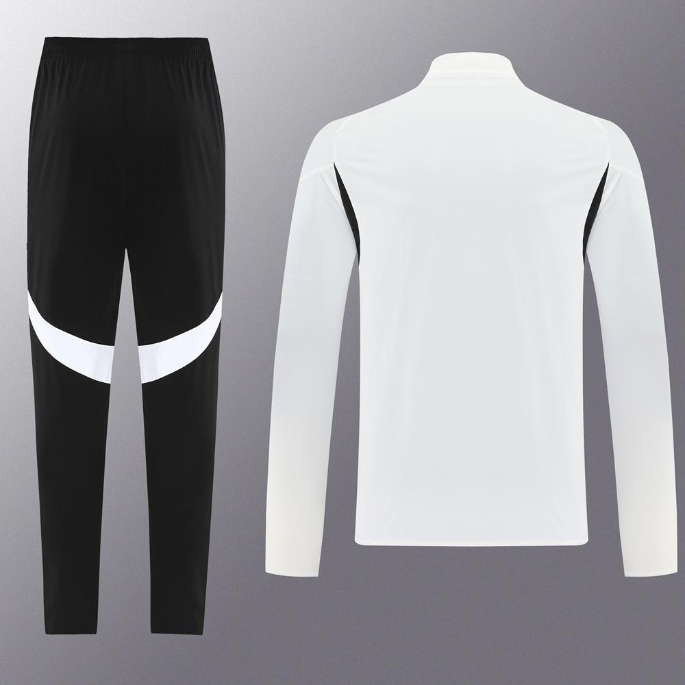 25/26 Manchester United White S-3XL Half Zipper Jacket+Long Pants