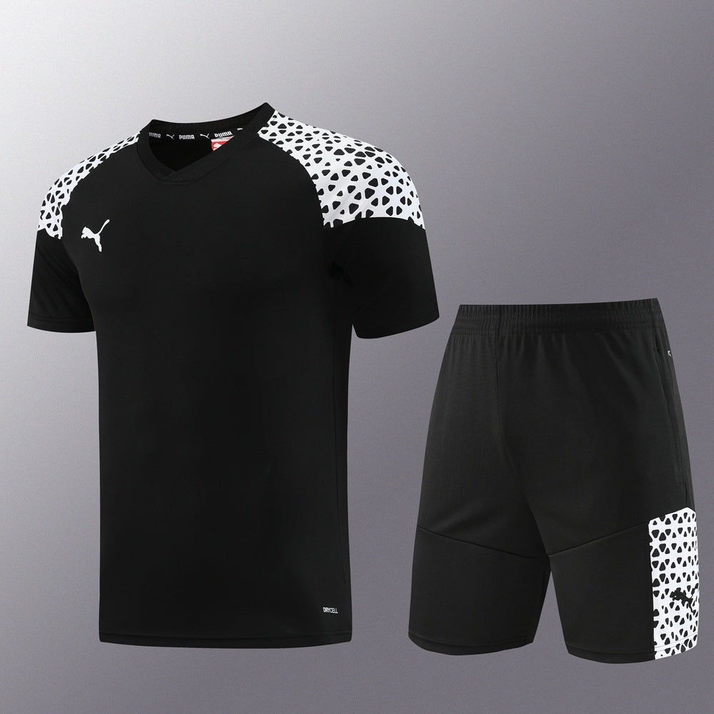 PD02 black shorts suit S-2XL