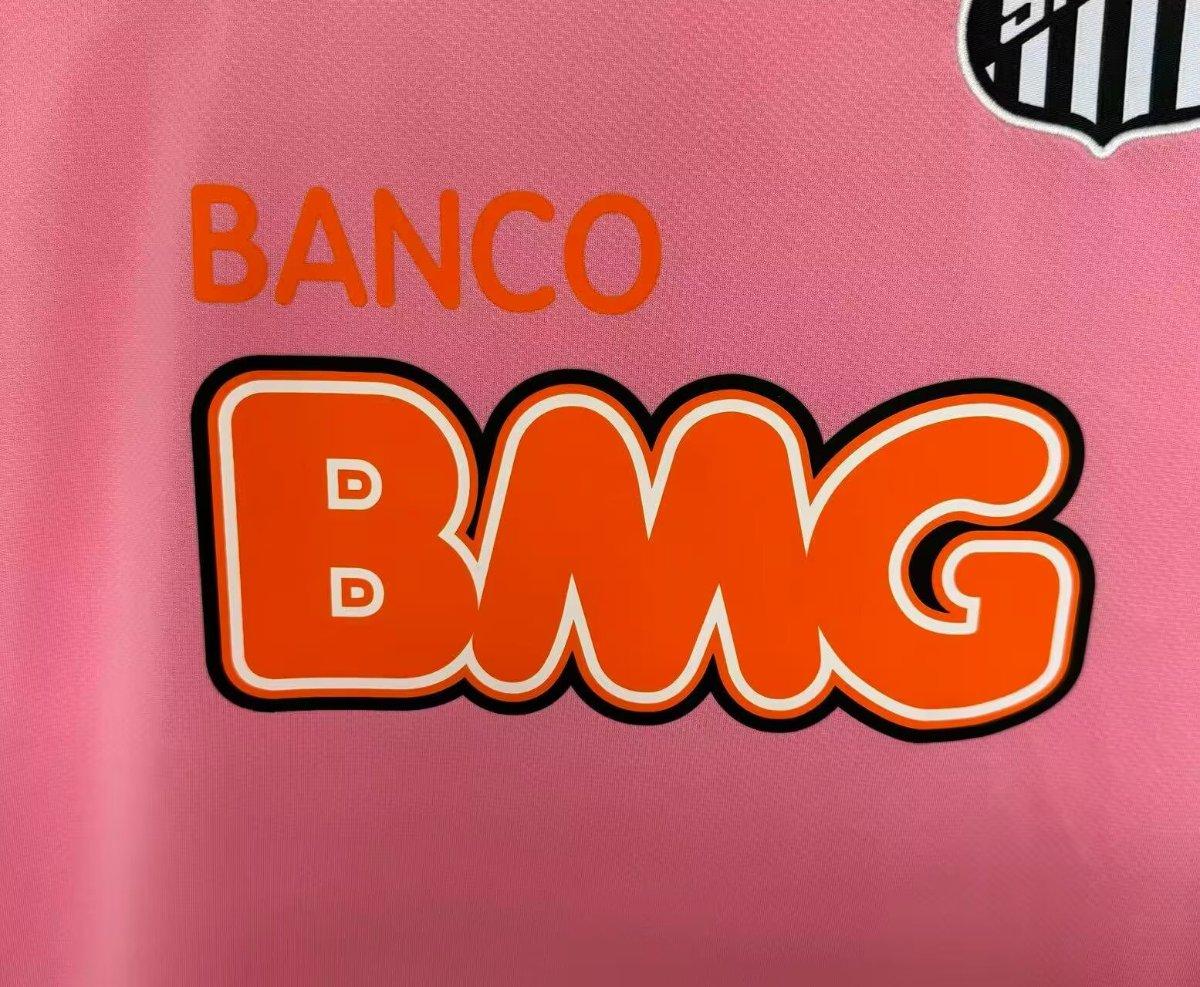 Retro 12/13 Santos Away Pink Long Sleeve Jersey