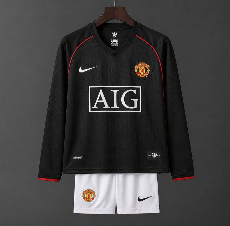 Retro Kids 07/08 Manchester United Away Long Sleeve Jersey