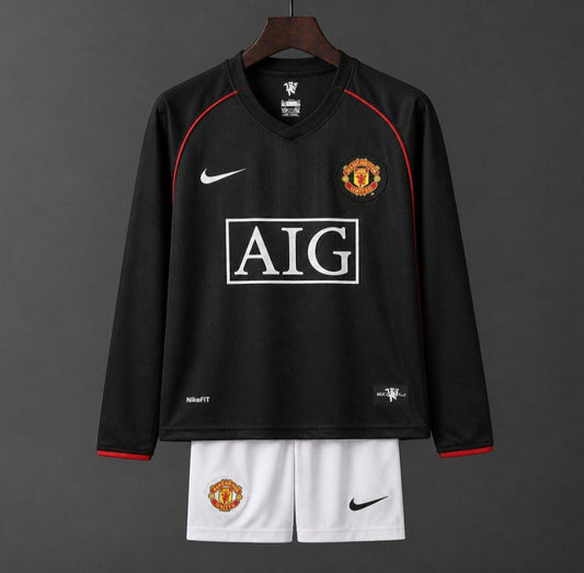 Retro Kids 07/08 Manchester United Away Long Sleeve Jersey