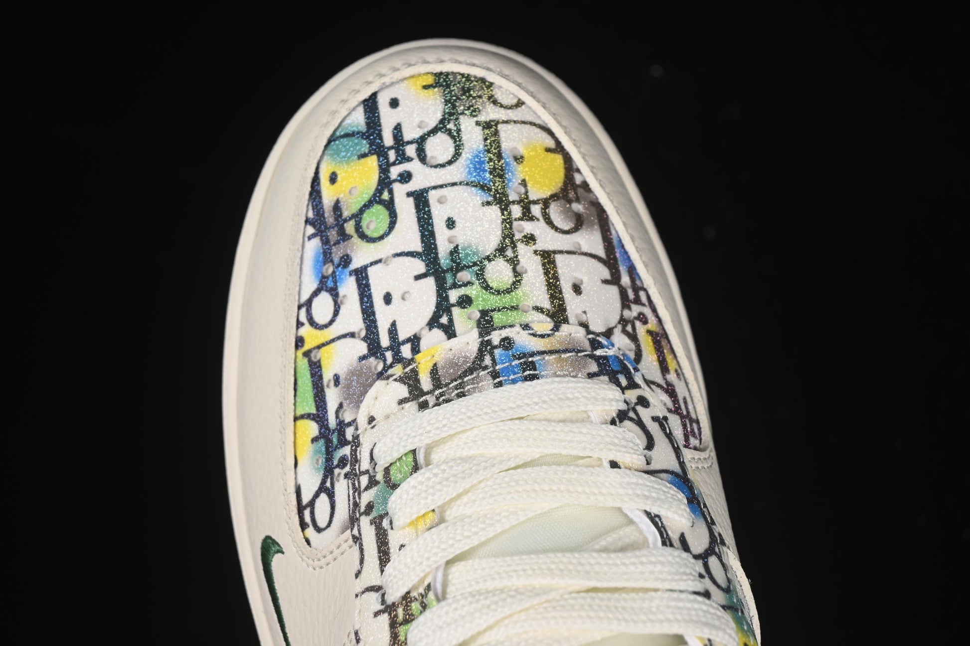Nike Air Force 1 '07 Low Dior Collaboration Beige Green Floral Casual Sneakers - DF0188-065