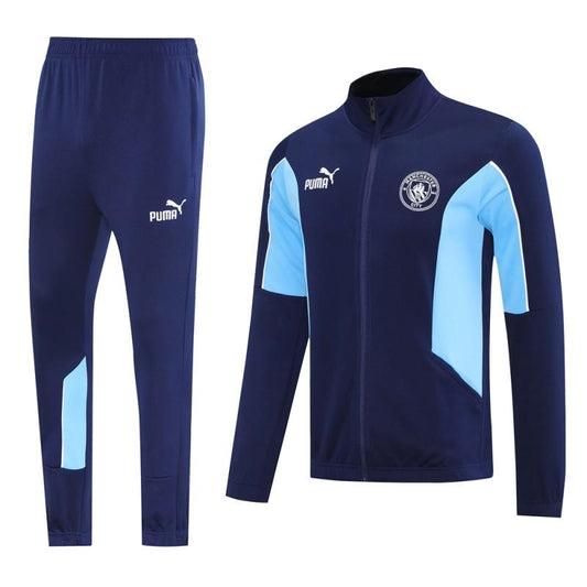 25/26 Manchester City Blue/Navy Full Zipper Jacket +Long Pants