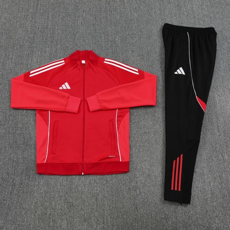 2025 Adidas Red Full Zipper Jacket+Long Pants