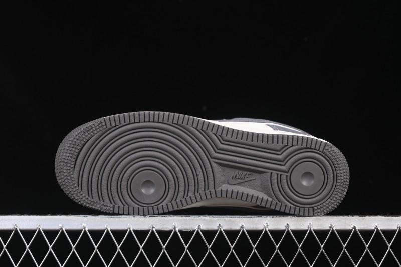 Nike Air Force 1'07 Low Stussy Collaboration Light Gray Canvas Casual Sneakers - JP8028-011