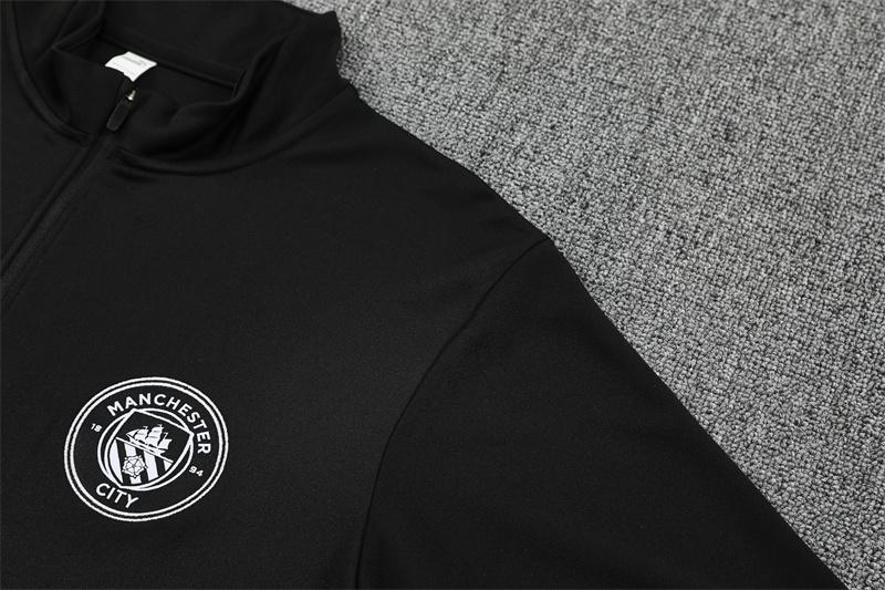 25/26 Manchester City Black Half Zipper Jacket+Long Pants
