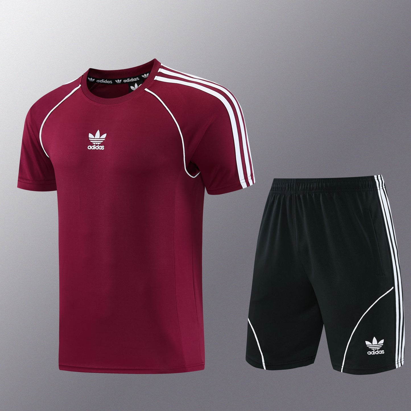 AD15 maroon shorts suit S-2XL