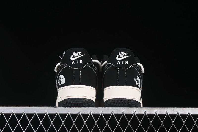 Nike Air Force 1 '07 Low The North Face Collaboration Suede Black Drawstring Casual Sneakers - SJ1198-101