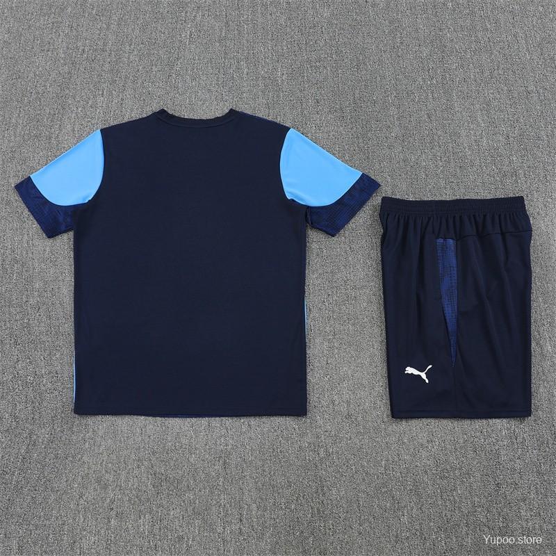 25/26 Olympique de Marseille Royal Blue Camouflage with XS Short Sleeve+Soccer Shorts