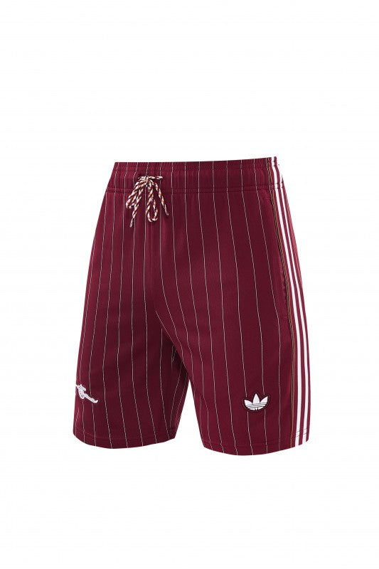 26/27 Arsenal Maroon Pinstripe Short Sleeve+Soccer Shorts