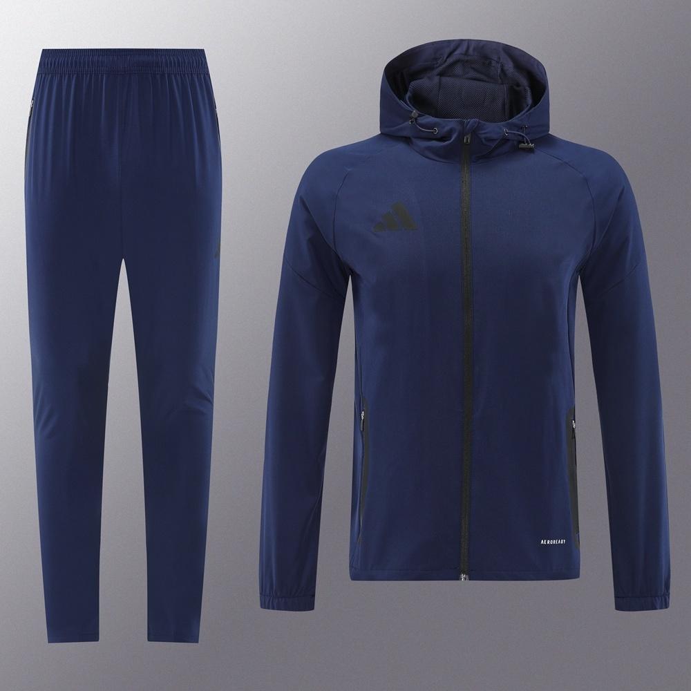 2025 Adidas Royal Blue Half Zipper Jacket+Long Pants S-2XL