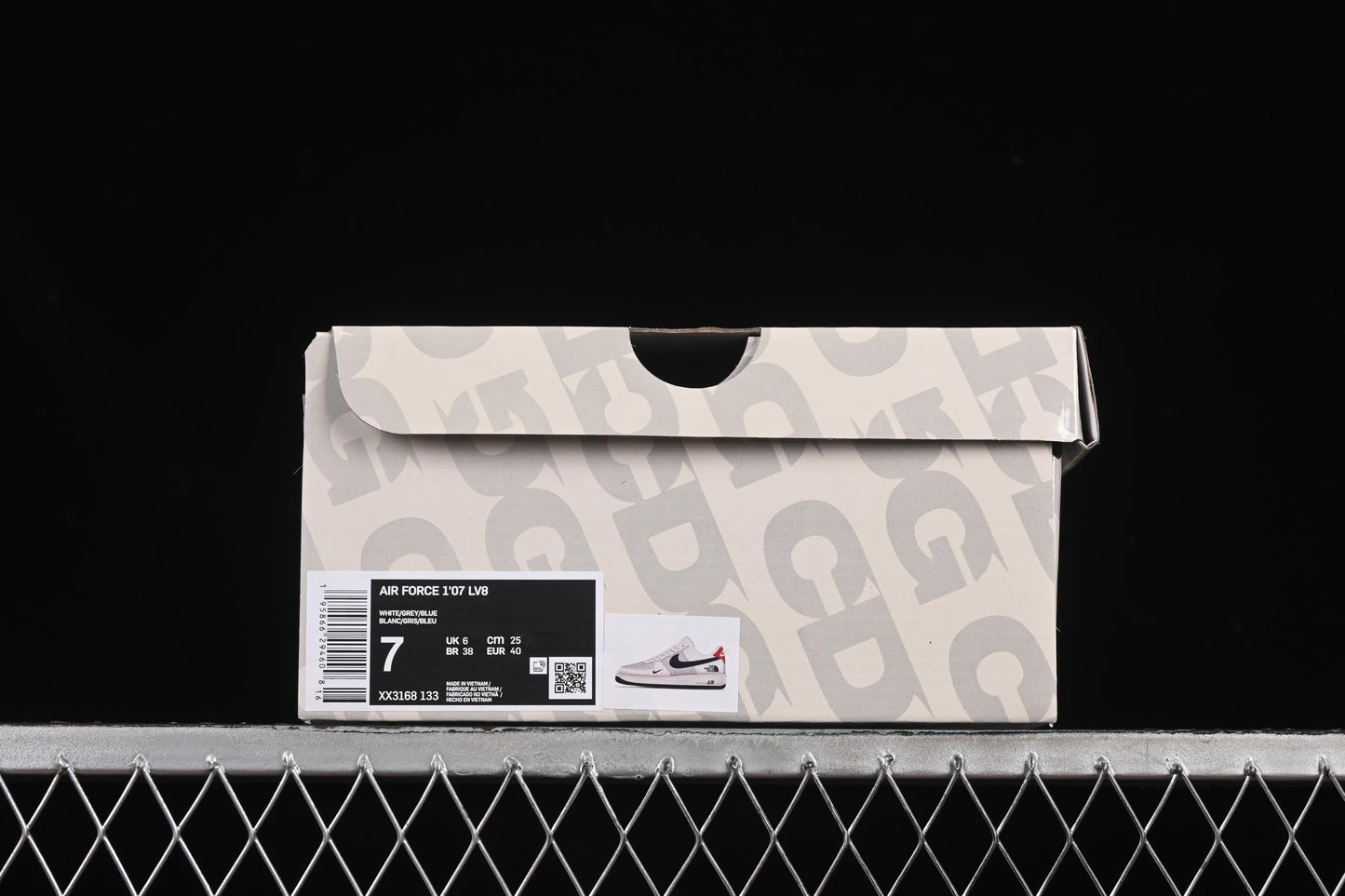 Nike Air Force 1 '07 Low The North Face Collaboration Red Heel Navy Blue Casual Sneakers - XX3168-133