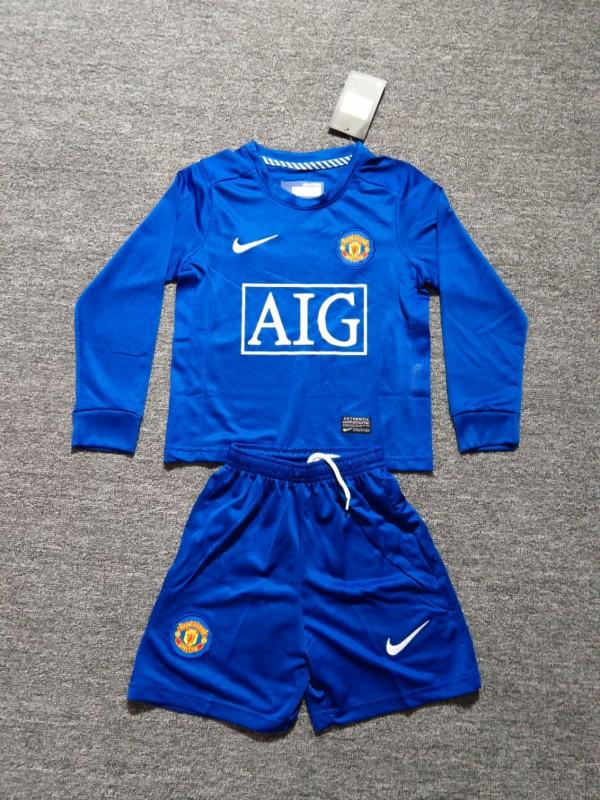 Retro Kids 08/09 Manchester United Long Sleeve Third Jersey