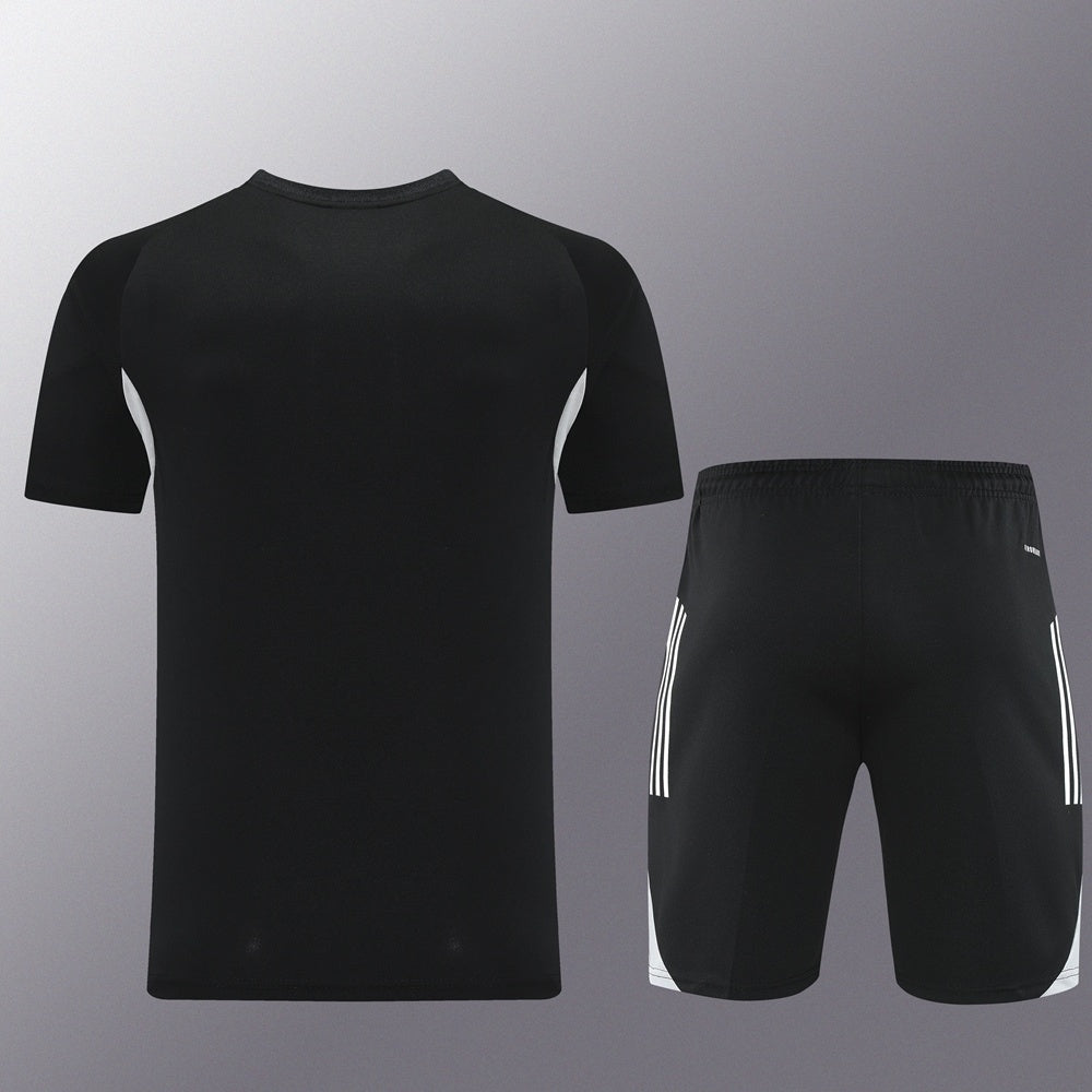 AD09 black shorts suit S-2XL