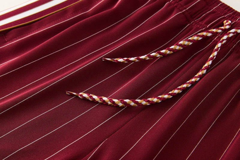 26/27 Arsenal Maroon Pinstripe Short Sleeve+Soccer Shorts