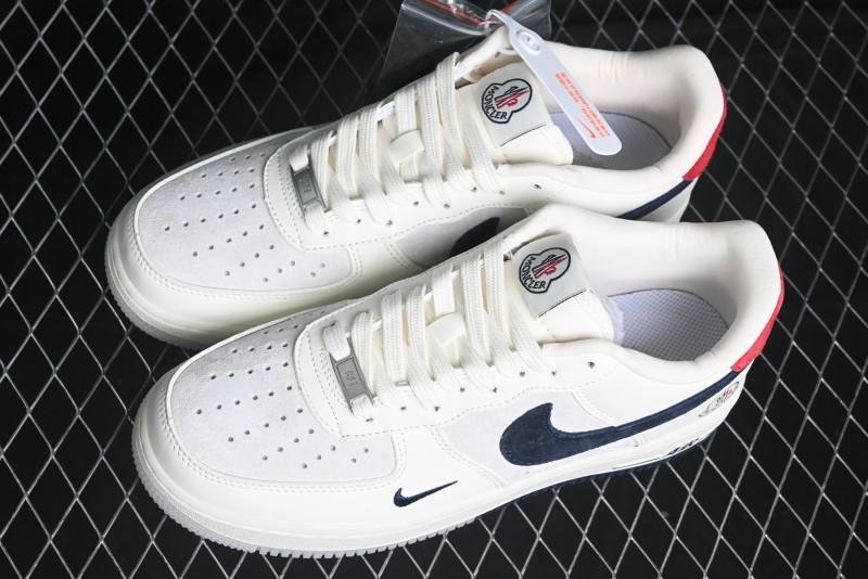 Nike Air Force 1 '07 Low Moncler Collaboration - Light Blue & Pigment Dyed Two-Tone Low-Top Casual Sneakers - CH6336-512