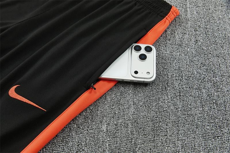2026 Netherlands Black & Orange  Half Zipper Jacket Tracksuit + Long Pants