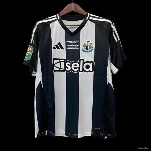 24/25 Newcastle United  CARABAO CUP Final EFL Customized  VS Liverpool Home Jersey