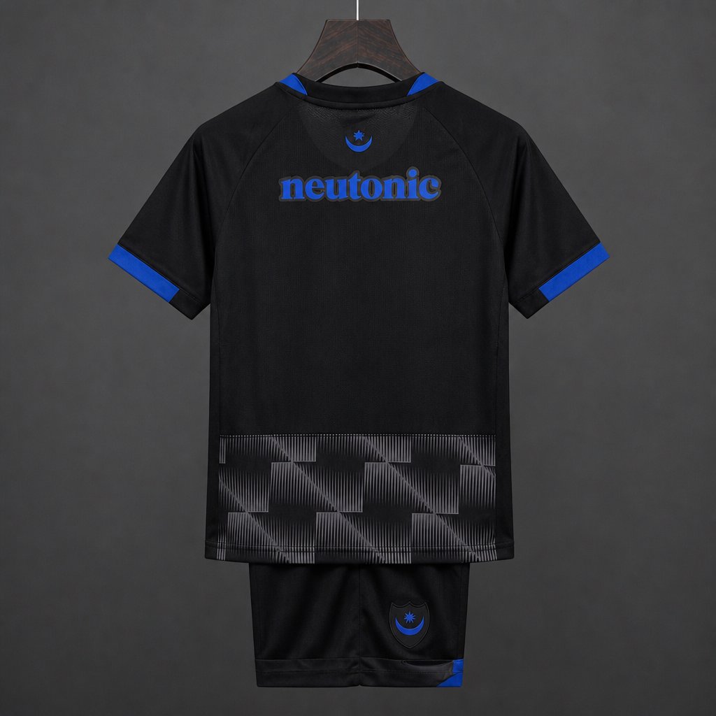 26/27 Kids Portsmouth Third Black Jersey Kit