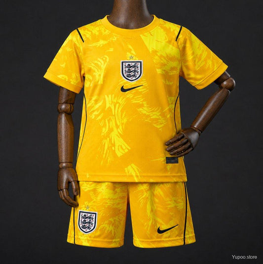 2026 Kids England Yellow Goalkeeper Jersey
