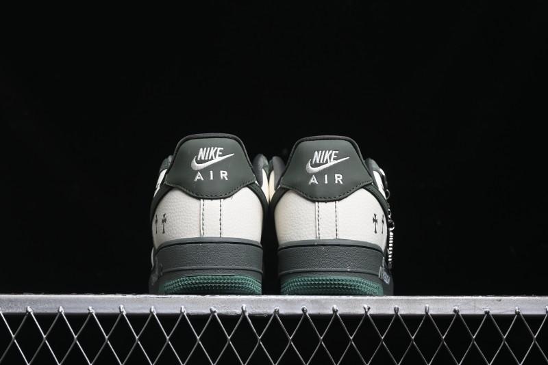 Nike Air Force 1 '07 Low Chrome Hearts Collaboration - Moss Green White Low-Top Casual Sneakers - KK1988-029