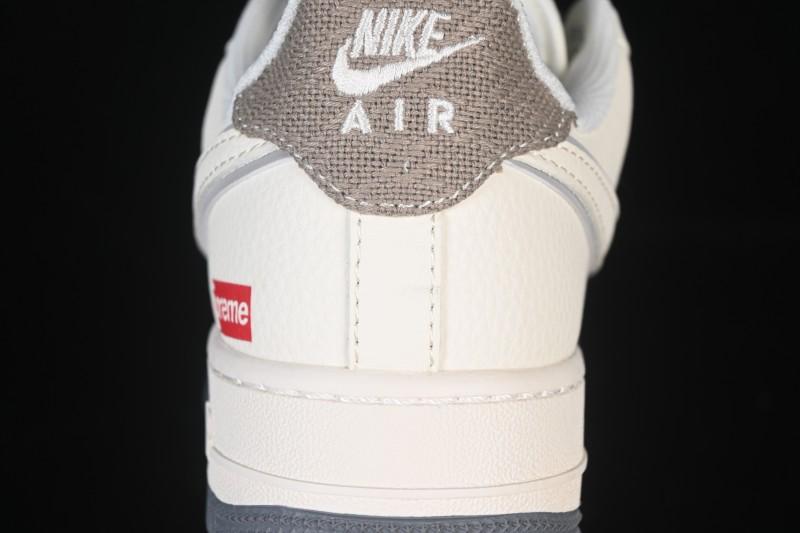 Nike Air Force 1 '07 Low Supreme Collaboration Beige Canvas Casual Sneakers - XX3168-210