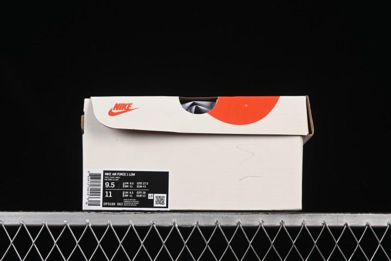 Nike Air Force 1'07 Low Balenciaga Collaboration Blue Woven Label Low-Top Casual Sneakers - DF0188-062