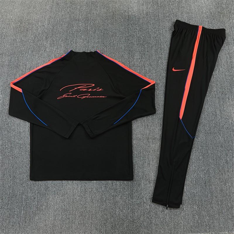 Player Version 26/27 Paris Black Half Zipper Jacket+Long Pants