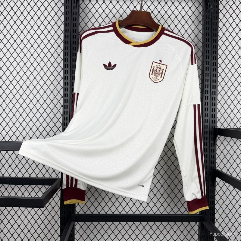 2026 Mens Spain World Cup Away Long Sleeve Jersey