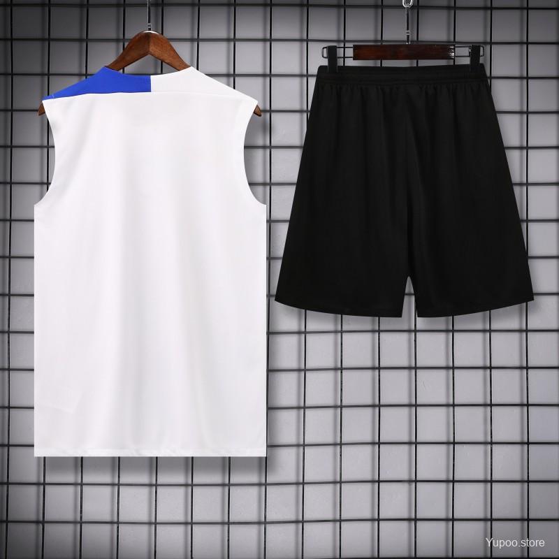 25/26 PSG White Vest Jersey+Shorts