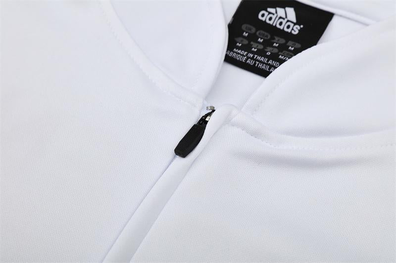 Retro 03/04 Real Madrid White Half Zipper Jacket