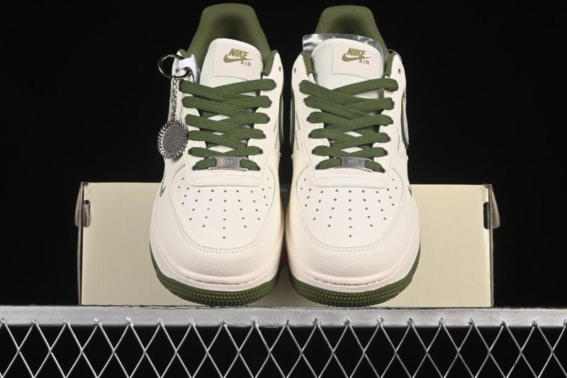 Nike Air Force 1 '07 Low Supreme Collaboration Military Green Multi Swoosh Casual Sneakers - XX3168-148