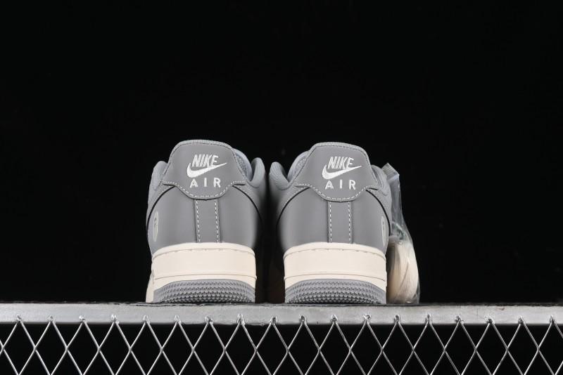 Nike Air Force 1 '07 Low Bape Collaboration - Off White Grey Low Top Casual Sneakers - BB6566-207