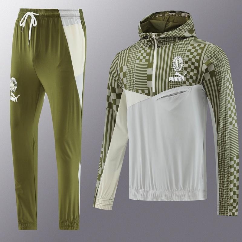 AC Milan Half Zipper Jacket+Long Pants S-2XL