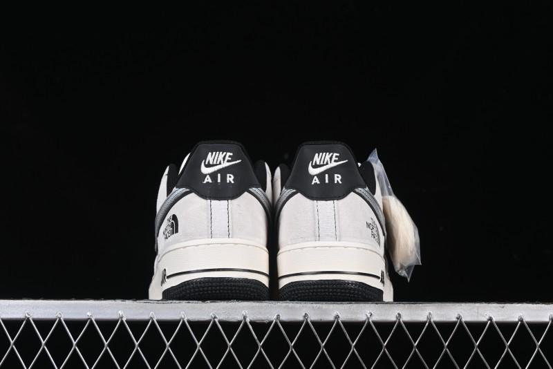 Nike Air Force 1'07 Low The North Face Collaboration - Grey Black Reflective Swoosh Casual Sneakers - DM6688-007