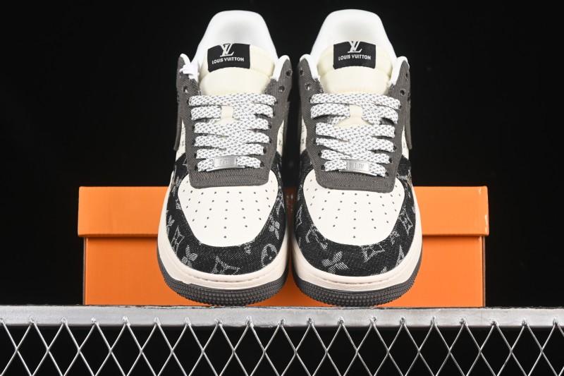 Nike Air Force 1 '07 Low LV Collaboration Black Gold Casual Sneakers - JJ2508-703