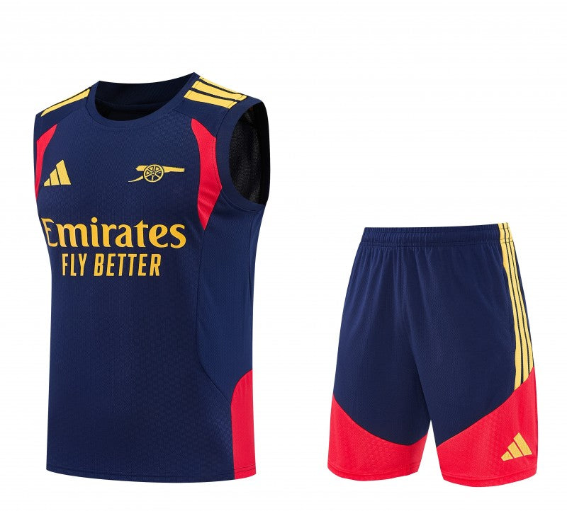 26/27 Arsenal Navy Blue Sleeveless Training Vest +Shorts Set