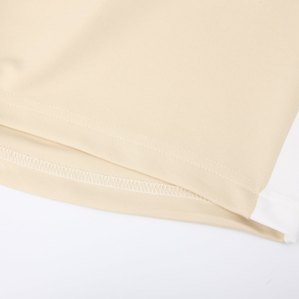 PD01 apricot shorts suit S-2XL